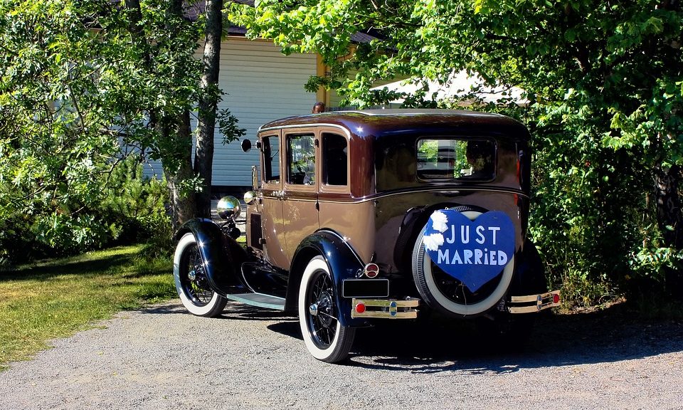 décoration de voiture pour le mariage mariage