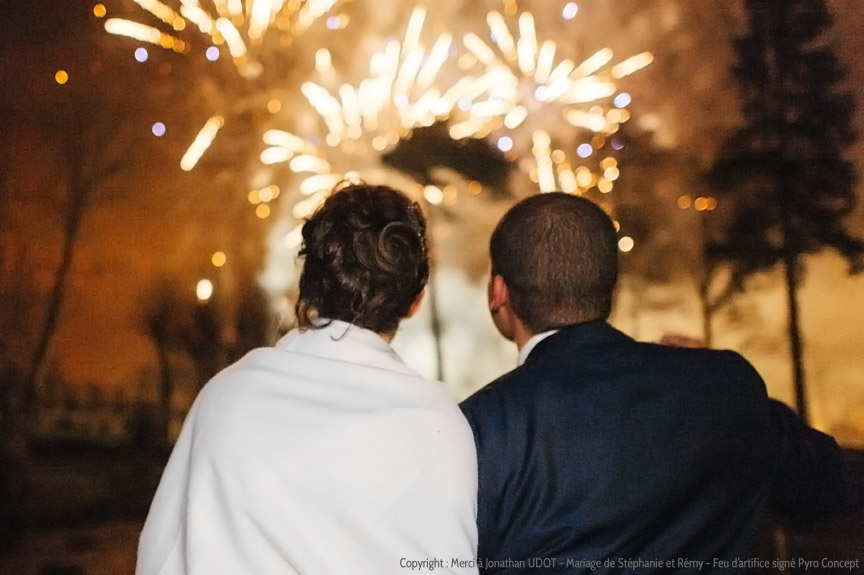 Feux d'artifices mariage